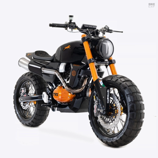 Tvs ronin độ phong cách scrambler sắc nét của smoked garage - 2