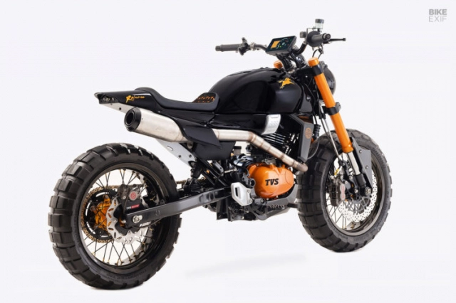 Tvs ronin độ phong cách scrambler sắc nét của smoked garage - 5