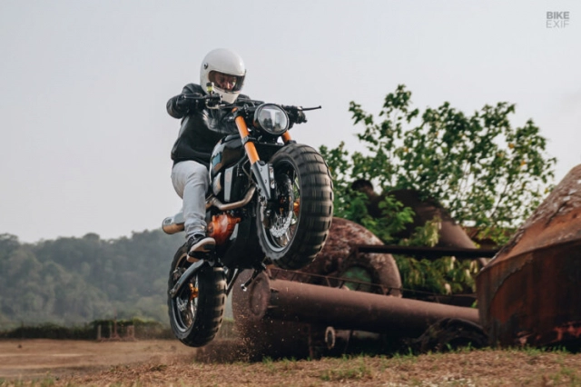 Tvs ronin độ phong cách scrambler sắc nét của smoked garage - 7