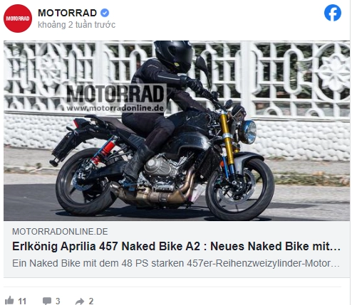 Aprilia tuono 457 đã sẵn sàng để ra mắt trong năm nay - 1