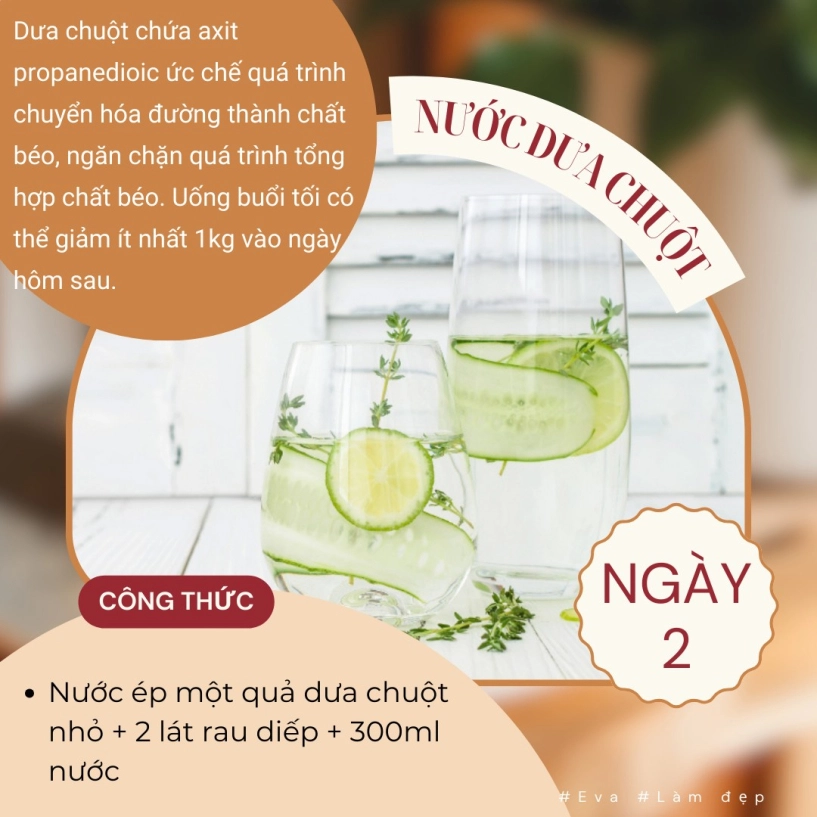 Tranh thủ nghỉ lễ 304 chị em áp dụng công thức giảm cân 5 ngày - 5 đồ uống đốt mỡ - 2