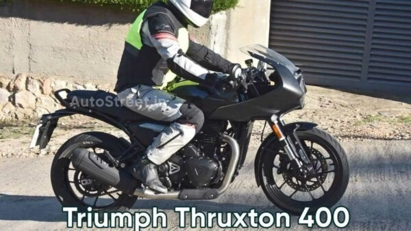 Triumph thruxton 400 lộ diện khi đang chạy thử nghiệm trên đường phố - 4