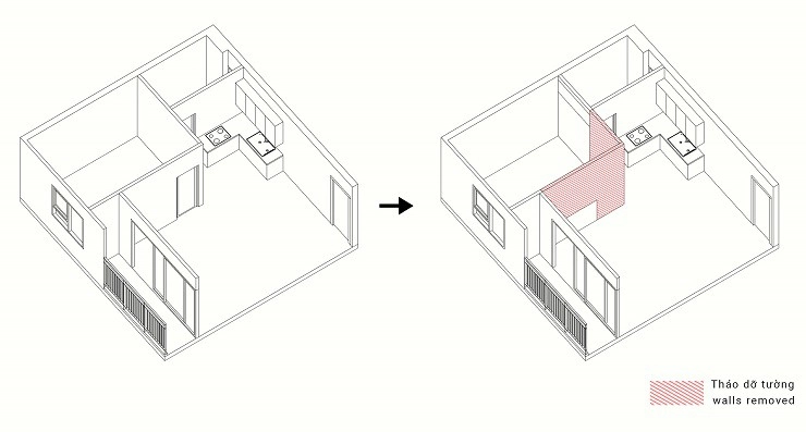 Căn hộ nhỏ 49m2 dành cho 4 người sau cải tạo tối giản và linh hoạt bất ngờ - 15