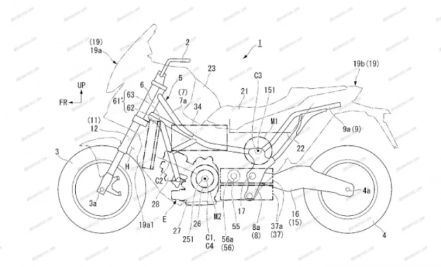 Honda đang phát triển xe máy hybrid với hai động cơ điện - 1