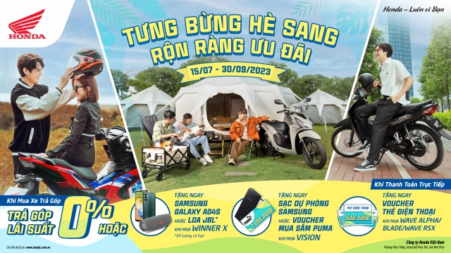 Honda tung ưu đãi khủng mang tên tưng bừng hè sang rộn ràng ưu đãi - 1