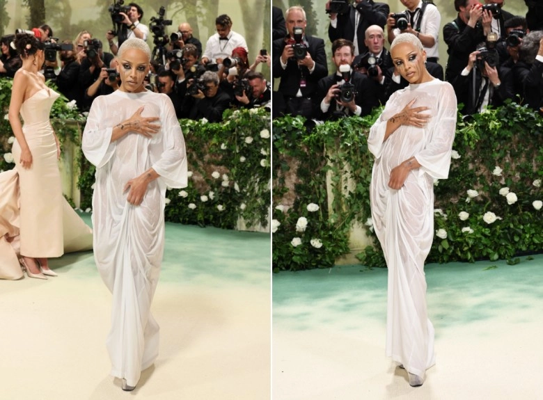 Thảm đỏ met gala 2024 dàn sao mặc xuyên thấu doja cat như bước ra từ nhà tắm - 13