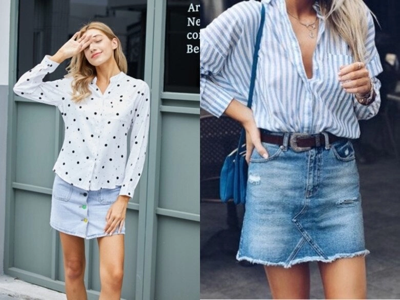 3 kiểu váy denim đẹp giúp giảm béo cho mùa hè chị em dễ dàng kéo chân và gọt thon vóc dáng - 8