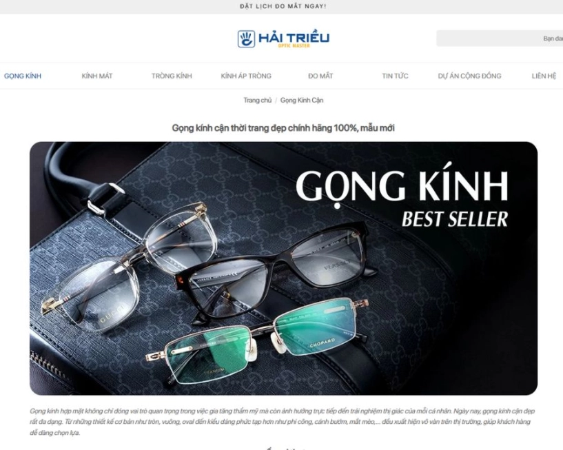 Kính hải triều - web bán mắt kính chính hãng uy tín tại việt nam - 1