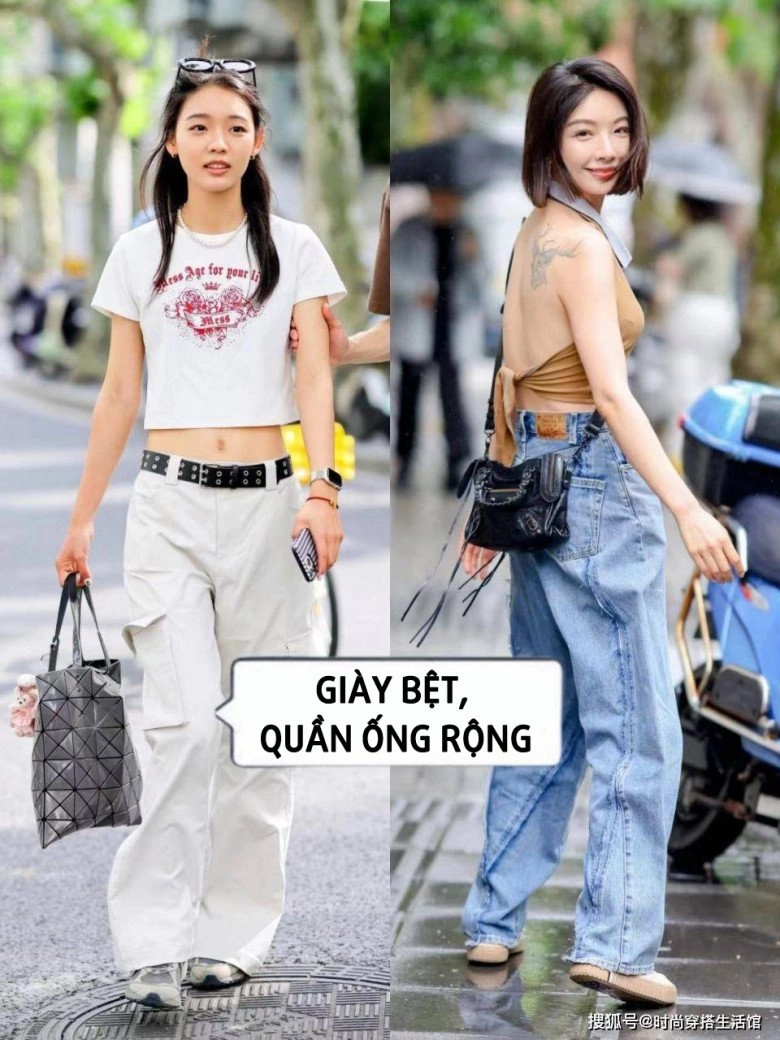 Mặc quần ống rộng mang giày cao gót hay giày đế bệt có một kiểu giày toàn năng với chị em công sở - 5