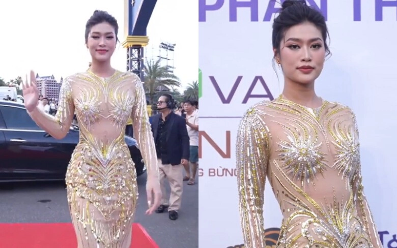 Thảm đỏ miss grand vietnam 2024 hoa hậu lê hoàng phương lộng lẫy siêu mẫu minh tú tóc ngắn khác lạ - 2