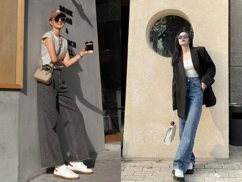 Mặc quần jeans ống rộng đi làm phải tránh mắc 7 lỗi này kẻo trông lôi thôi mất điểm thanh lịch - 2