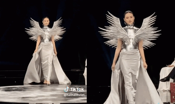 Không còn bị trang phục làm khó nhưng hoa hậu ý nhi vẫn gặp sự cố khi catwalk - 2