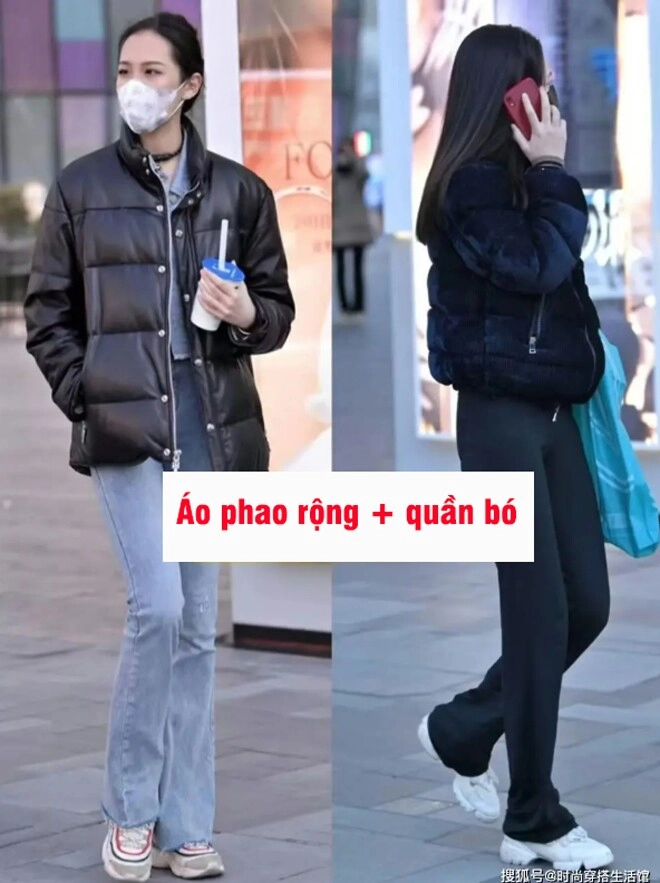 Mặc áo phao với quần bó hay quần ống rộng trông dáng thon gọn hơn chọn đúng loại đảm bảo không phí tiền - 3