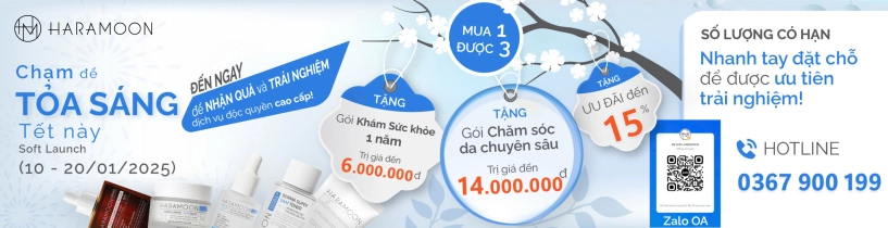 Chạm để tỏa sáng tết này cùng haramoon ưu đãi mua 1 được 3 độc quyền - 1