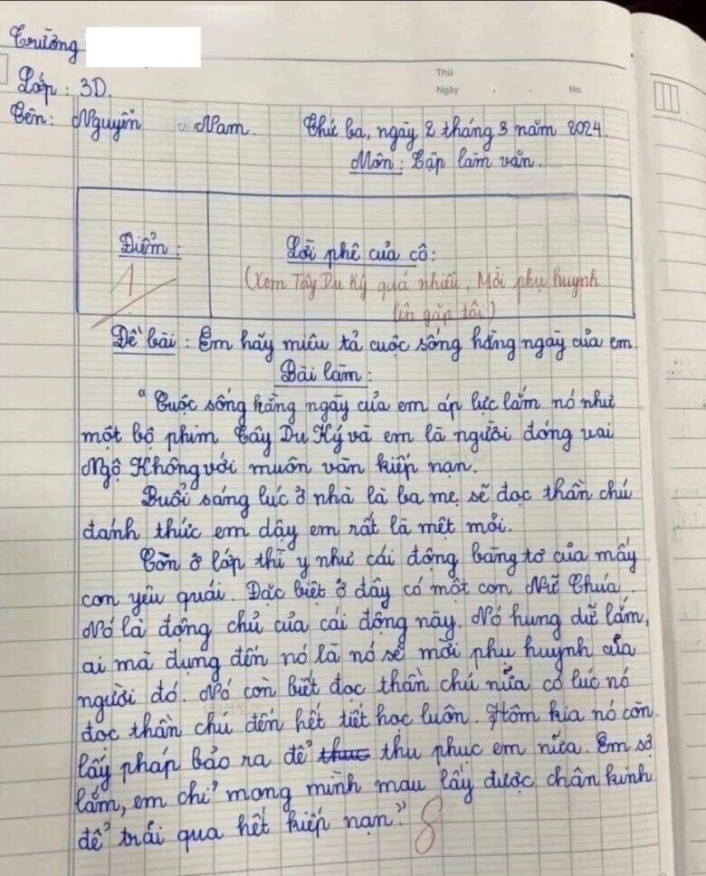 Con gái làm văn kể về người bạn ngồi cạnh tiết lộ chuyện dại dột khiến cô giáo lập tức nhắn tin cho phụ huynh - 5