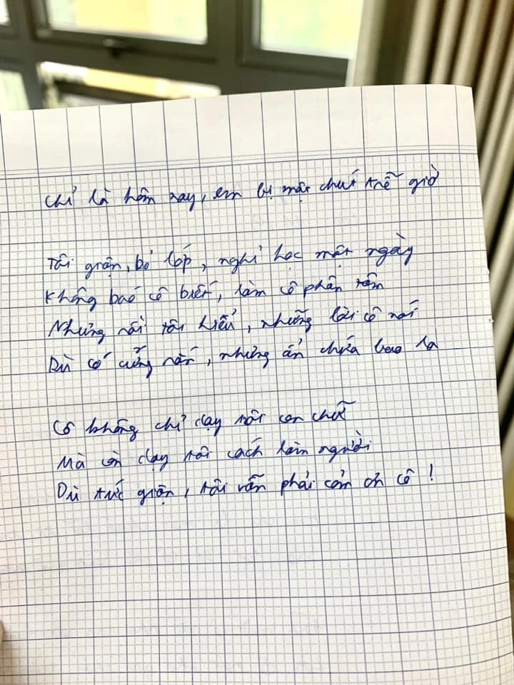 Viết bài thơ về cô giáo ngày 2011 cậu học sinh đà nẵng khiến cộng đồng mạng cười ná thở khi đọc đến dòng cuối - 3