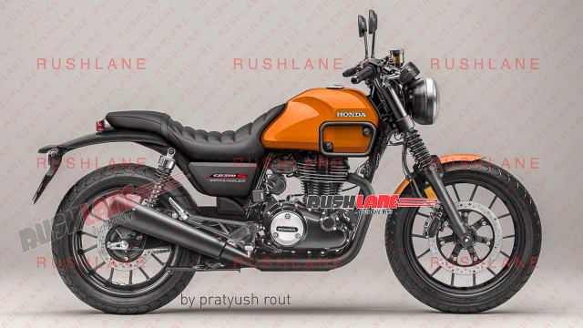 Lộ ảnh render honda cb350 scrambler - cạnh tranh với royal enfield scram 411 - 4