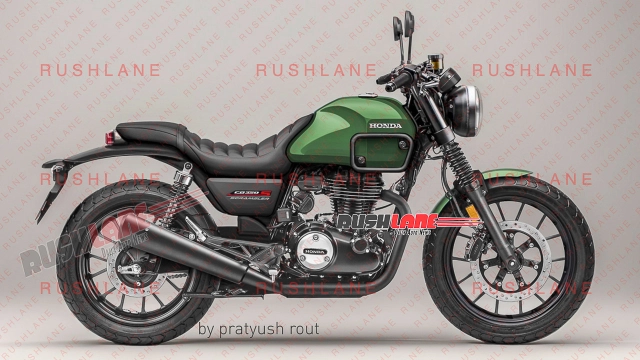 Lộ ảnh render honda cb350 scrambler - cạnh tranh với royal enfield scram 411 - 5