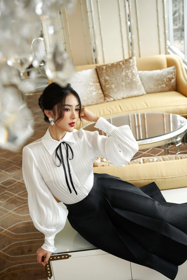 4 kiểu váy kết hợp với áo sơ mi vào mùa xuân chị em dáng người nào mặc cũng đẹp làm bạn bè phải ghen tỵ - 4