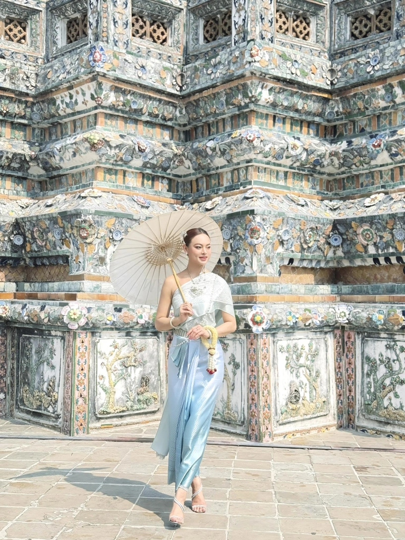Á hậu việt sang thái lan chơi té nước mặc váy ảo ảnh như lưới đánh cá ở trong nước cũng quyến rũ chẳng kém - 3
