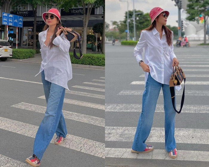 Đừng chỉ phối quần jeans với áo thun tham khảo công thức của chị đẹp tuổi 40 để nâng cấp tủ đồ xuân hè - 4