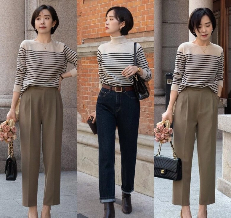 Kiểu quần tôn dáng chân đẹp vượt mặt quần ống rộng và quần jeans mùa xuân 2025 - 1