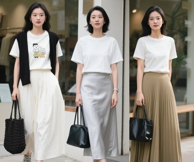 Quên quần jeans đi đây là công thức phối đồ quốc dân với áo phông trắng đi làm hay dạo phố đều ghi điểm tuyệt đối - 1
