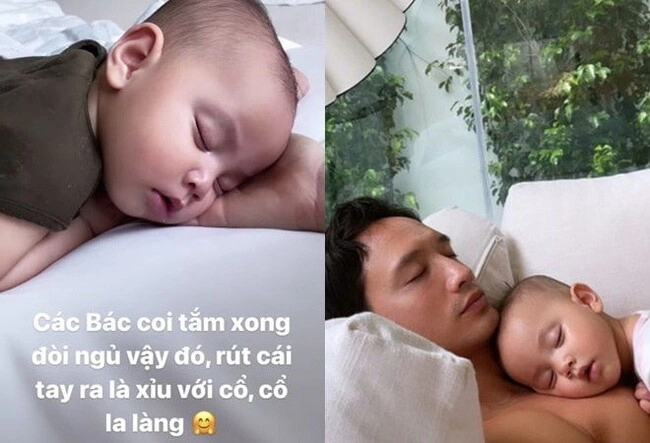 1001 tư thế ngủ khó đỡ của trẻ leon nhà hồ ngọc hà ngủ giống kiểu anh subeo lúc nhỏ đềulà thông minh bẩm sinh - 5