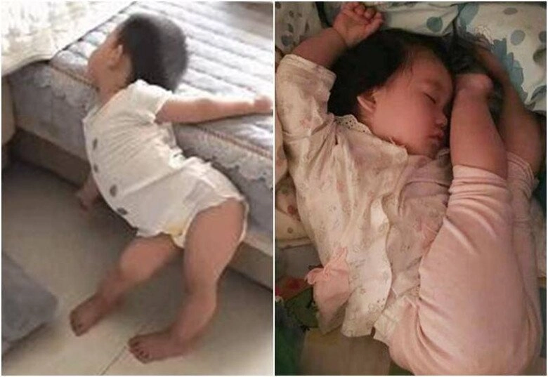 1001 tư thế ngủ khó đỡ của trẻ leon nhà hồ ngọc hà ngủ giống kiểu anh subeo lúc nhỏ đềulà thông minh bẩm sinh - 9