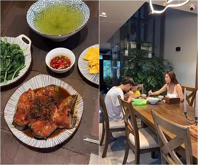 Á hậu việt nấu ăn trong căn nhà hàng chục tỷ bữa cơm ấm áp của 3 mẹ con trước khi chuyển đi - 5