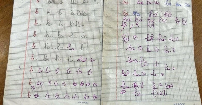 Bài tập viết chữ của học sinh lớp 1 khiến cô giáo muốn bỏ nghề dân tình cười ra nước mắt - 2