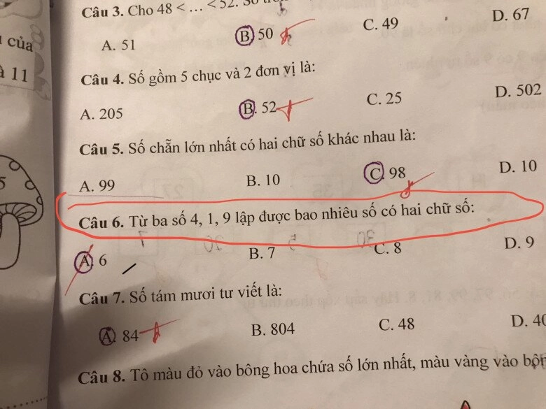 Bài toán từ ba số 419 lập được bao nhiêu số có hai chữ số khiến phụ huynh hoang mang vì đáp án của cô giáo - 1
