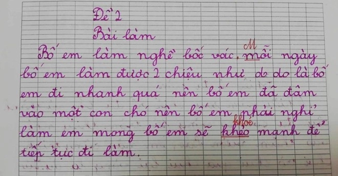 Bài văn tả nghề của bố của học sinh lớp 2 tưởng đầy bi kịch nhưng cái kết ai cũng cười nghiêng ngả - 1