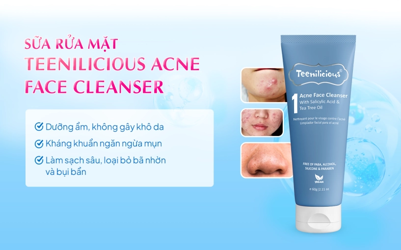Bỏ tiền triệu skincare mà mụn vẫn đua nhau kéo đến chị em nên thử ngay sữa rửa mặt teenilicious acne face cleanser - 3