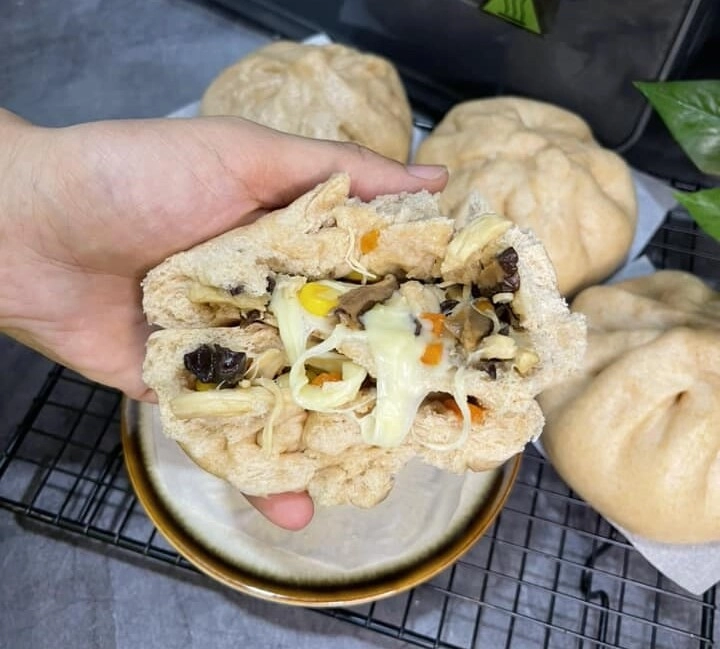 Cách làm bánh bao nguyên cám nhân thịt gà thập cẩm siêu ngon cả nhà tha hồ ăn sáng - 14