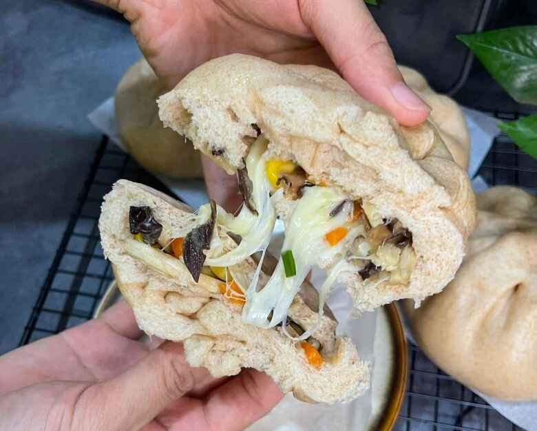 Cách làm bánh bao nguyên cám nhân thịt gà thập cẩm siêu ngon cả nhà tha hồ ăn sáng - 15