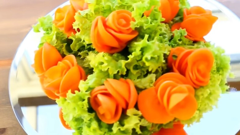 Cách tỉa hoa cà rốt đơn giản nhưng trang trí rất đẹp người vụng mấy cũng làm được - 8