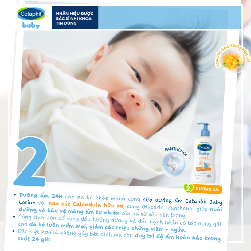 Cetaphil baby - 3 bước dịu lành chăm da bé toàn diện - 4