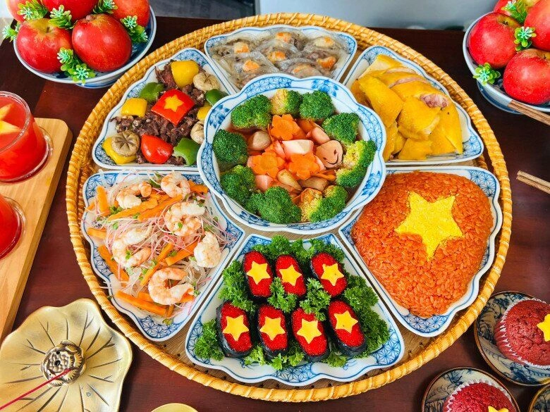 Chị em chia sẻ loạt bánh các món ăn đẹp hoa mắt ngập tràn không khí yêu nước mừng ngại đại lễ 30-4 - 10