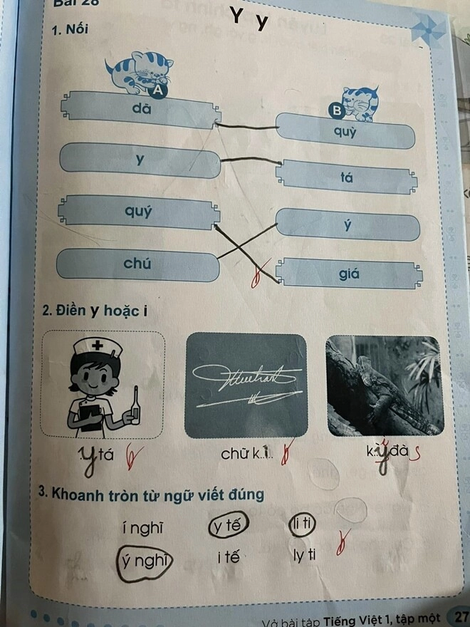 chữ kí hay chữ ký mới đúng mẹ hoang mang với đáp án của cô giáo khác xa sách giáo khoa - 7