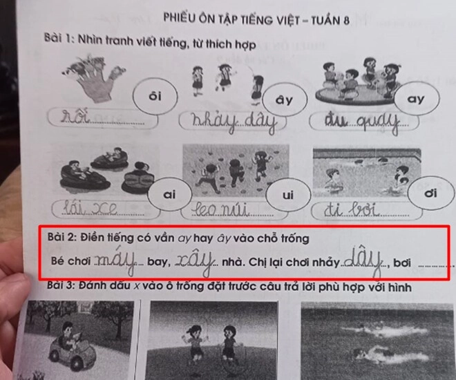 Cô giáo giao bài tập điền từ tiếng việt siêu khó khiến dân tình thi nhau đoán đáp án gây hoang mang - 1
