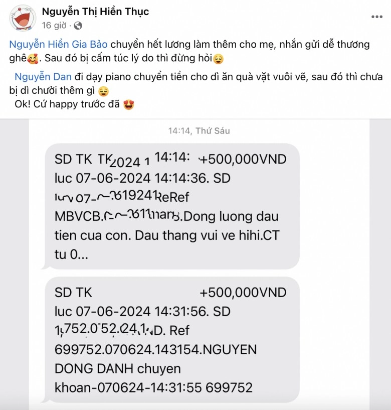 Con gái hiền thục 22 tuổi vừa xinh vừa hiếu thảo đi làm lương mẹ giữ nhìn số tiền chuyển khoản mới bất ngờ - 3