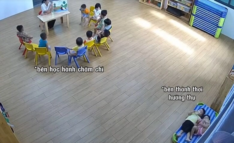 Con mới đi nhà trẻ gia đình lo bé cực khổ bị trầm cảm xemcamera giám sát thì ngã ngửa - 4