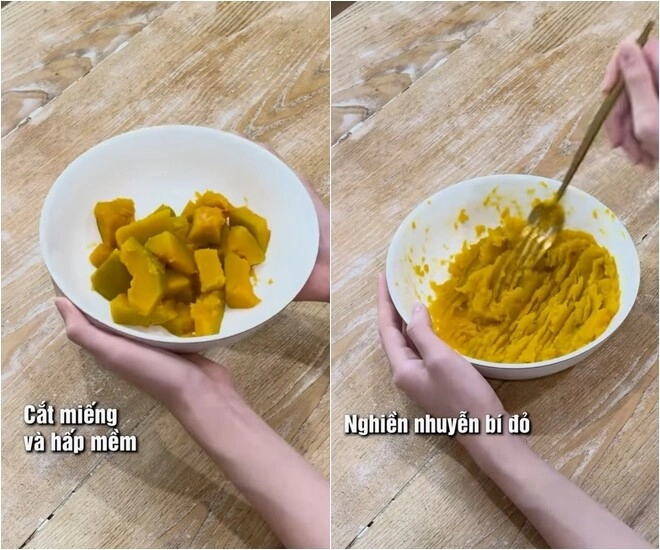 Con riêng phương trinh jolie vào bếp cùng bố dượng làm món bánh thơm ngon dễ ăn còn giữ dáng rất tốt - 3