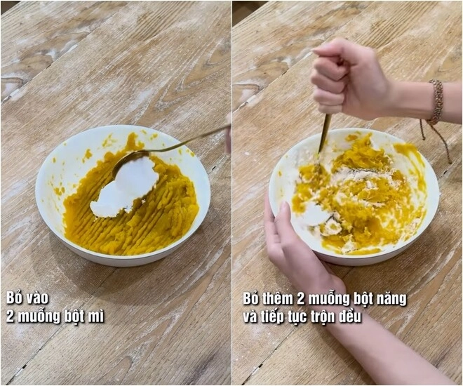 Con riêng phương trinh jolie vào bếp cùng bố dượng làm món bánh thơm ngon dễ ăn còn giữ dáng rất tốt - 4