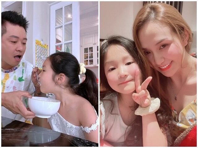 Cùng một chế độ chăm sóc con gái tuấn hưng kém 3 tuổi nhưng cao hơn anh trai nửa cái đầu xinh hệt mẹ chủ tịch - 3