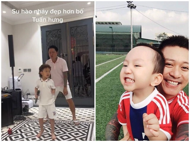 Cùng một chế độ chăm sóc con gái tuấn hưng kém 3 tuổi nhưng cao hơn anh trai nửa cái đầu xinh hệt mẹ chủ tịch - 4