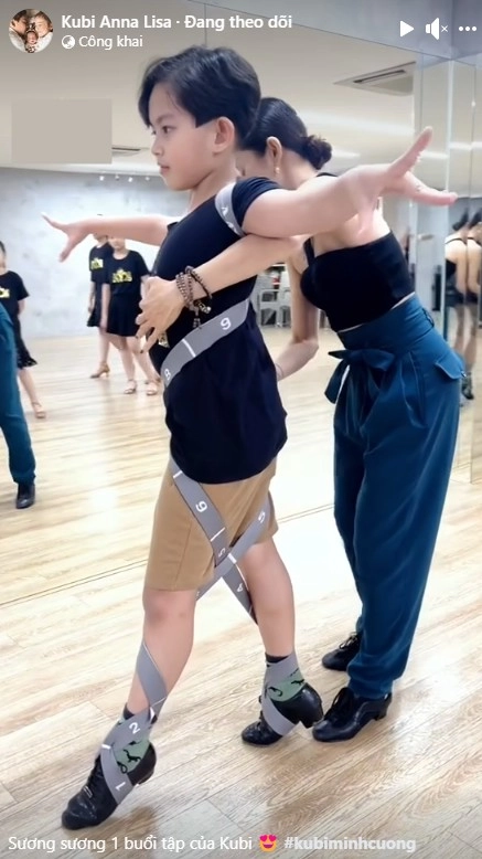 Để đoạt 10 hcv dancesport ít người biết con trai khánh thi phan hiển phải quấn dây kháng lực quanh cơ thể mỗi ngày - 7