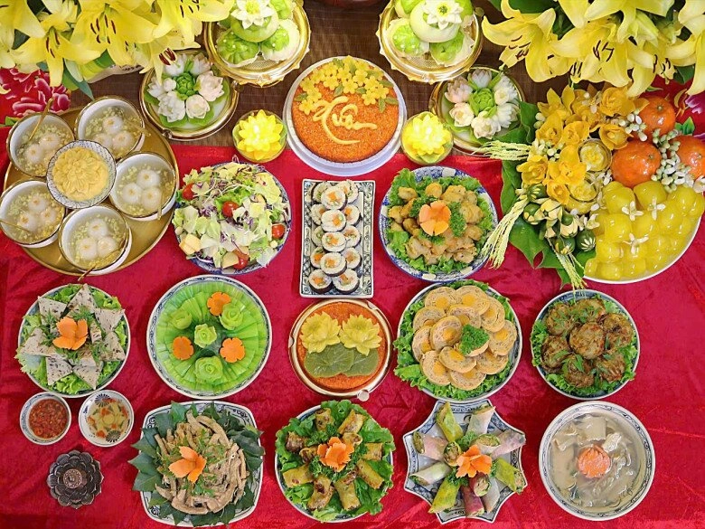 Đẹp lịm tim với mâm cỗ chay đủ món cúng rằm tháng giêng của nàng dâu phố cổ - 3
