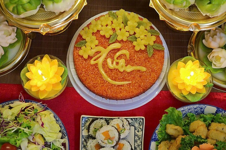 Đẹp lịm tim với mâm cỗ chay đủ món cúng rằm tháng giêng của nàng dâu phố cổ - 14